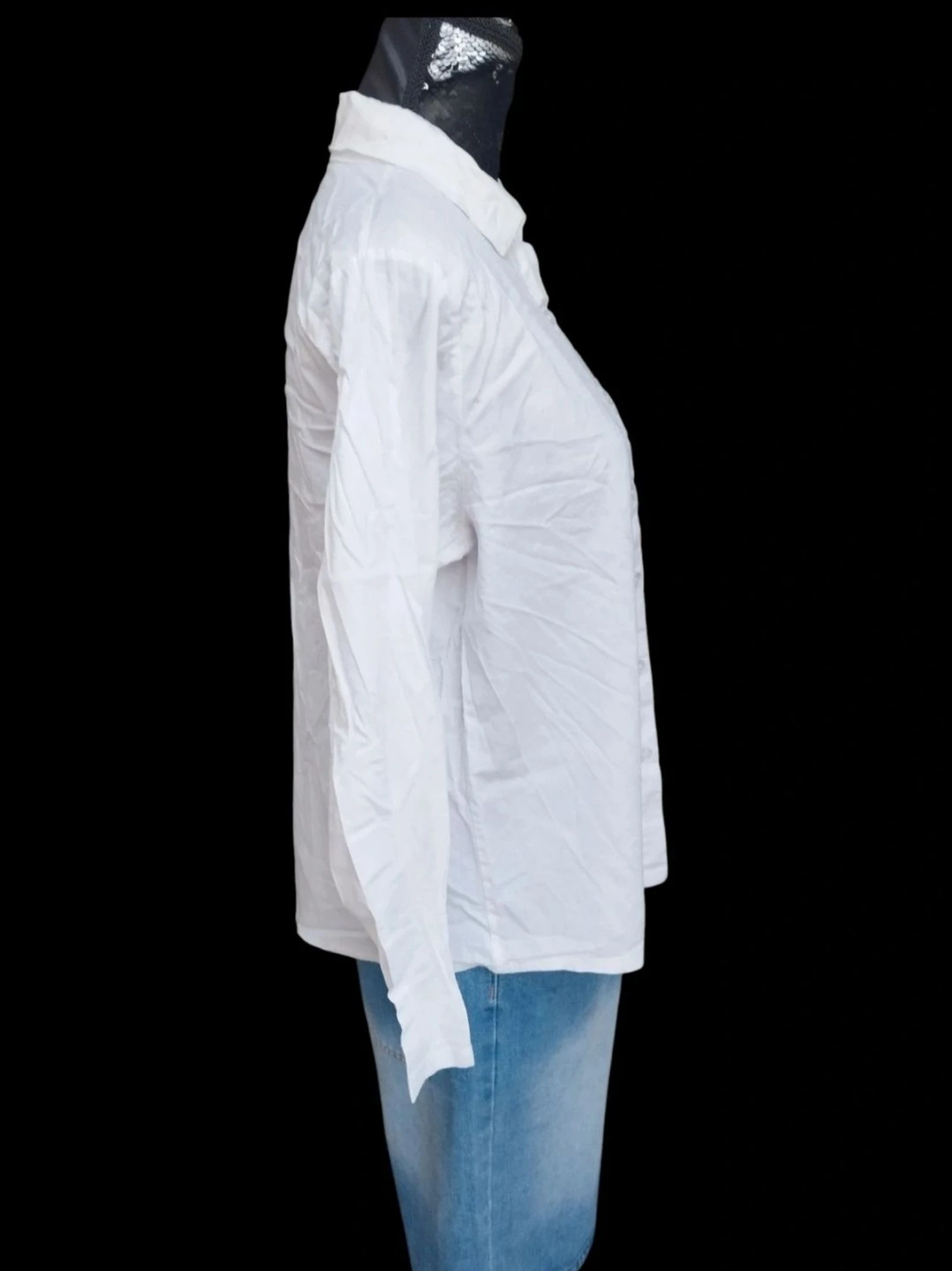Witte herenoverhemd met lange mouwen maat M – photo 4